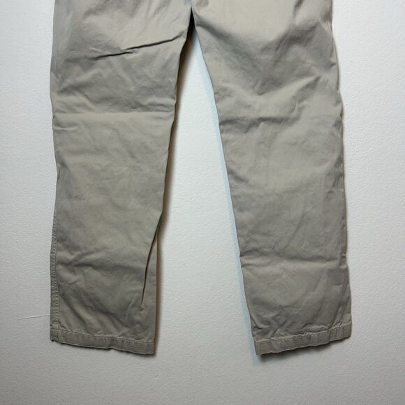 Polo Ralph Lauren Pants Mens 36x34 Tan Chino Flat Front Classic Preppy RL-5 Flag - Picture 10 of 13